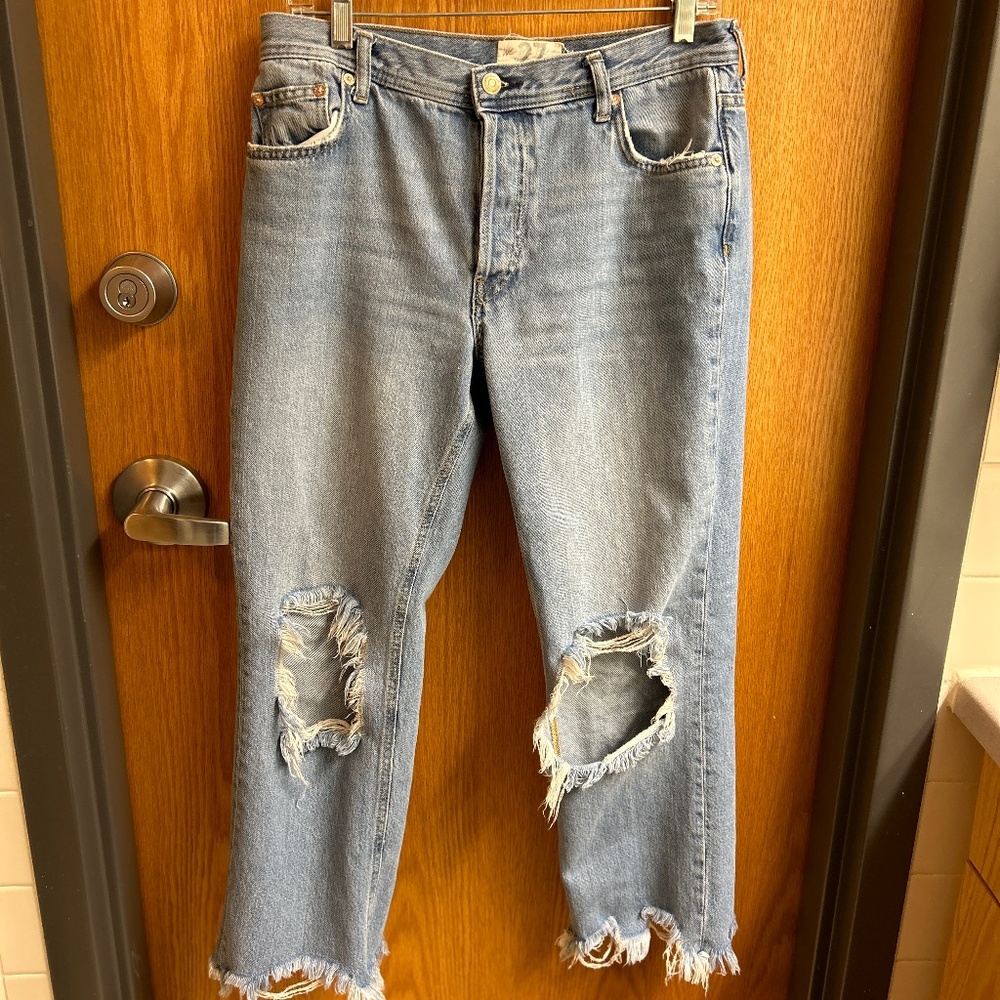 Free People Maggie Mid Rise Straight Leg Jeans - Picture 3 of 7